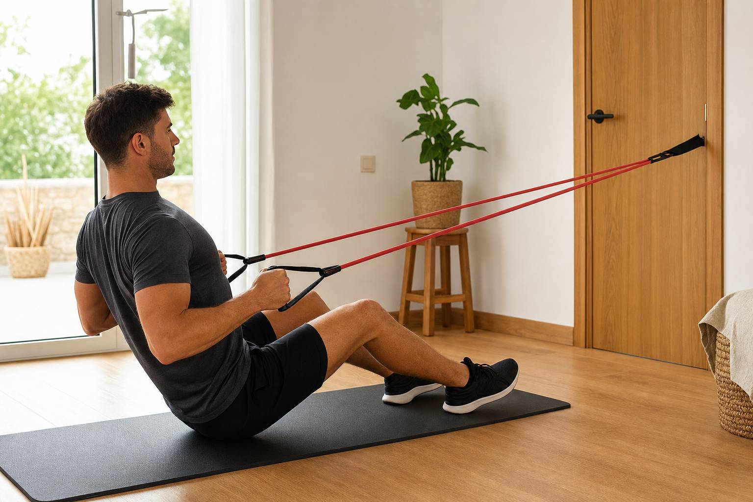 Rutina de ejercicios con bandas elásticas: entrenamiento completo solo con gomas